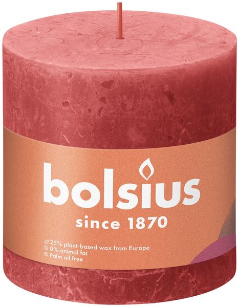 Bolsius Rustic Shine Pillar Candle 100 x 100 - Blossom Pink