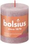 Bolsius Rustic Shine Pillar Candle 80 x 68 - Ash Rose