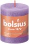Bolsius Rustic Shine Pillar Candle 80 x 68 - Vibrant Violet