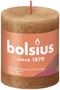 Bolsius Rustic Shine Pillar Candle 80 x 68 - Spice Brown