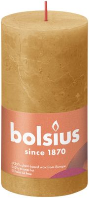 Bolsius Rustic Shine Pillar Candle 130 x 68- Honeycomb