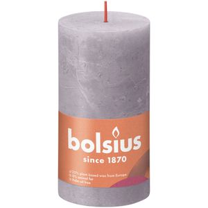 Bolsius Rustic Shine Pillar Candle 130 x 68 - Frosted Lavender