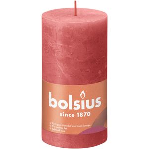 Bolsius Rustic Shine Pillar Candle 130 x 68 - Blossom Pink