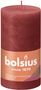 Bolsius Rustic Shine Pillar Candle 130 x 68 - Delicate Red