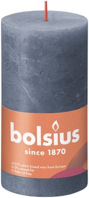 Bolsius Rustic Shine Pillar Candle 130 x 68 - Twilight Blue