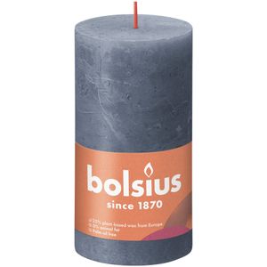 Bolsius Rustic Shine Pillar Candle 130 x 68 - Twilight Blue