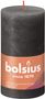 Bolsius Rustic Shine Pillar Candle 130 x 68- Stormy Grey