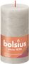 Bolsius Rustic Shine Pillar Candle 130 x 68 - Sandy Grey