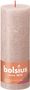 Bolsius Rustic Shine Pillar Candle 190 x 68 - Misty Pink 