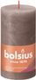 Bolsius Rustic Shine Pillar Candle 130 x 68 - Rustic Taupe