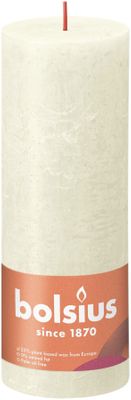 Bolsius Rustic Shine Pillar Candle 190 x 68 - Soft & Pearl