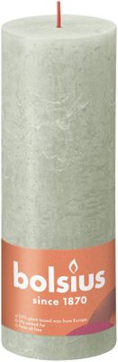 Bolsius Rustic Shine Pillar Candle 190 x 68 - Foggy Green
