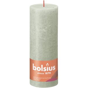 Bolsius Rustic Shine Pillar Candle 190 x 68 - Foggy Green