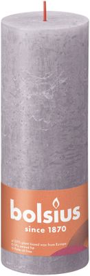 Bolsius Rustic Shine Pillar Candle 190 x 68 - Frosted Lavender