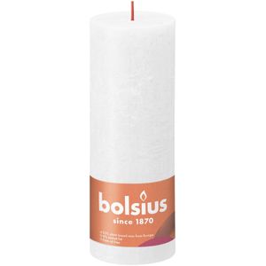 Bolsius Rustic Shine Pillar Candle 190 x 68- Cloudy White