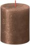 Bolsius Rustic Shimmer Metallic Candle 80 x 68 - Copper