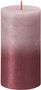 Bolsius Rustic Metallic Candle 130 x 68 - Faded Rose Red