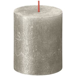 Bolsius Rustic Shimmer Metallic Candle 80 x 68 - Champagne