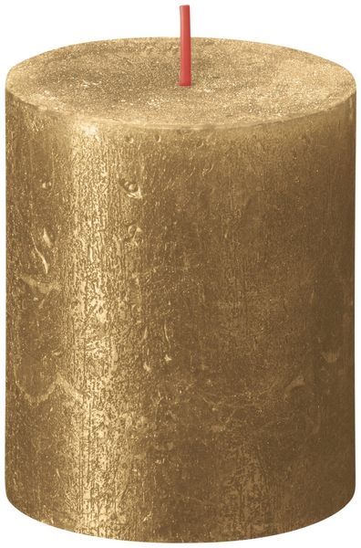 Bolsius Rustic Shimmer Metallic Candle 80 x 68 - Gold