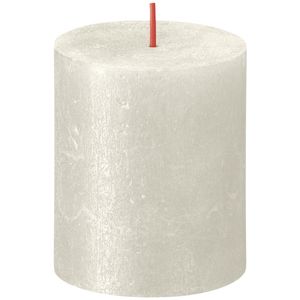 Bolsius Rustic Shimmer Metallic Candle 80 x 68 - Ivory