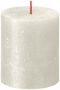 Bolsius Rustic Shimmer Metallic Candle 80 x 68 - Ivory