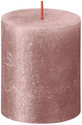 Bolsius Rustic Shimmer Metallic Candle 80 x 68 - Pink