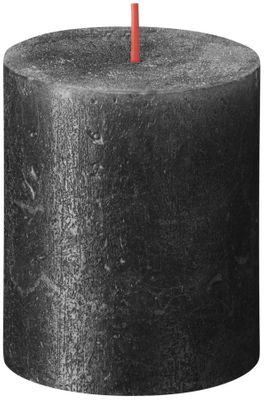 Bolsius Rustic Shimmer Metallic Candle 80 x 68 - Anthracite