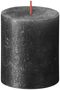 Bolsius Rustic Shimmer Metallic Candle 80 x 68 - Anthracite