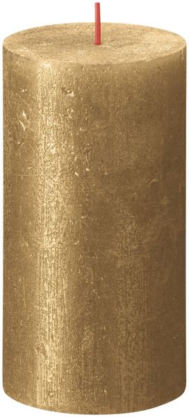 Bolsius Rustic Shimmer Metallic Candle 130 x 68 - Gold