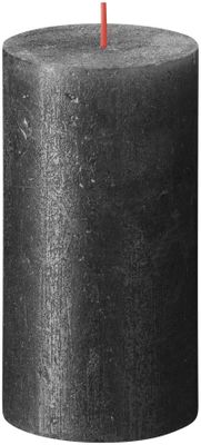 Bolsius Rustic Shimmer Metallic Candle 130 x 68 - Anthracite