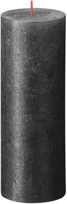 Bolsius Rustic Shimmer Metallic Candle 190 x 68 - Anthracite