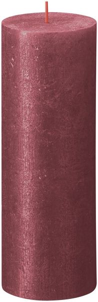 Bolsius Rustic Shimmer Metallic Candle 190 x 68 - Red