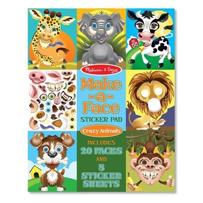 Make-a-Face Reusable Sticker Pad - Safari