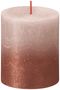 Bolsius Rustic Metallic Candle 80 x 68 - Faded Misty Pink Amber