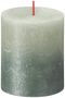 Bolsius Rustic Metallic Candle 80 x 68 - Faded Foggy Green Oxid Blue