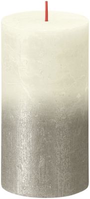 Bolsius Rustic Metallic Candle 130 x 68 - Faded Soft Pearl Champagne