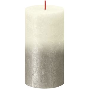 Bolsius Rustic Metallic Candle 130 x 68 - Faded Soft Pearl Champagne