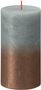 Bolsius Rustic Metallic Candle 130 x 68 - Faded  Eucalyptus Green Copper