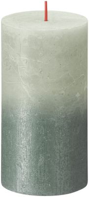 Bolsius Rustic Metallic Candle 130 x 68 - Faded Foggy Green Oxid Blue