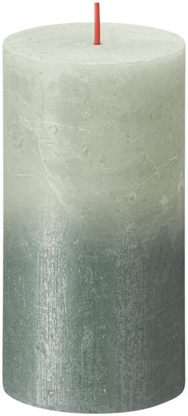 Bolsius Rustic Metallic Candle 130 x 68 - Faded Foggy Green Oxid Blue