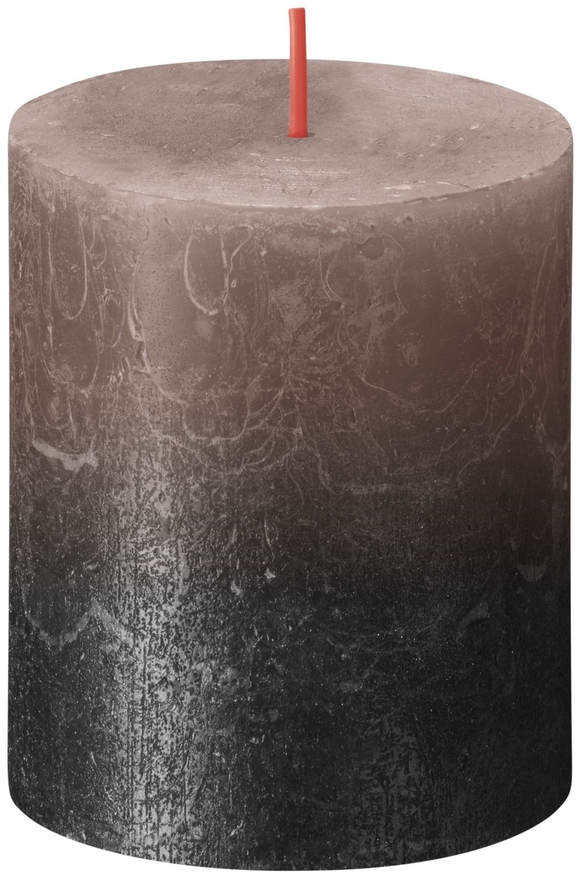 Bolsius Rustic Metallic Candle 130 x 68 - Faded Caramel Anthracite
