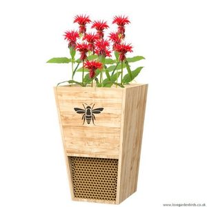 Heavy Duty Cedar Mason Bee House Planter with Fabric Liner