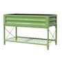 Stand Up Metal Raised Garden Planter with liner, Moss Green