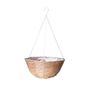 14\" Faux Rattan Hanging Basket, Natural