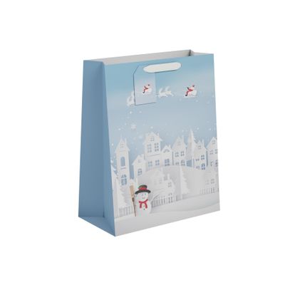 Village Scene Gift Bag L