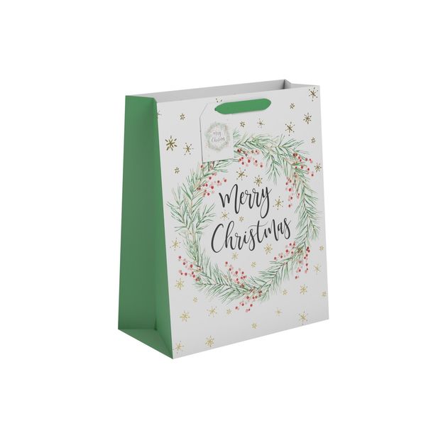 Christmas Wreath Gift Bag L