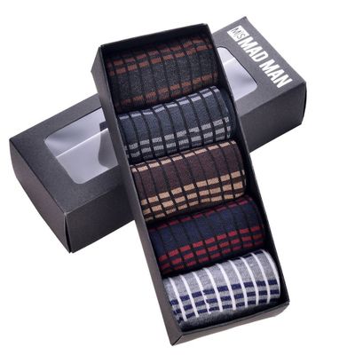 Mad Man Dashed Boxed Socks 5pc