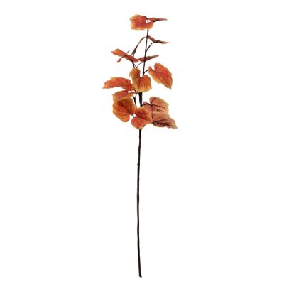 Glamis Tilia Leaves Spray with 11 sets of Lvs Orange (81cm)