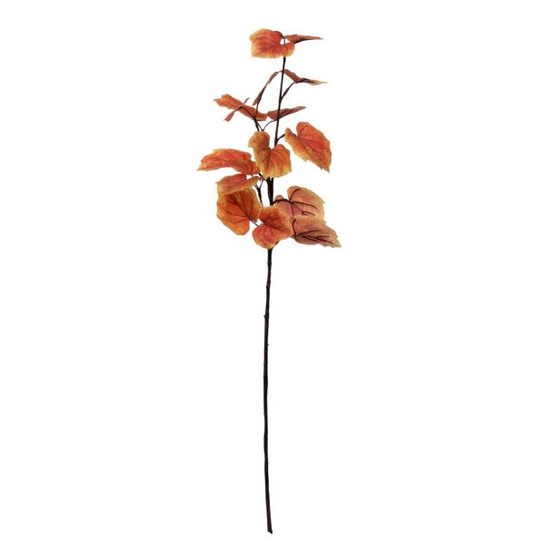 Glamis Tilia Leaves Spray with 11 sets of Lvs Orange (81cm)