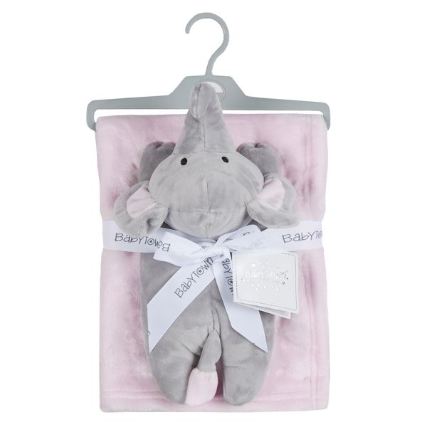 Babies Toy Blanket Set Ele Pink Angel Wholesale